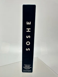 Máscara de pestañas de alargamiento de péptidos Soshe recargable negra 0,24 fl oz caducidad 26/10 - Imagen 1 de 5