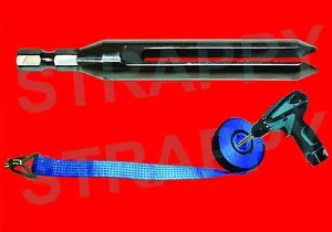 STRAPPY TIE DOWN STRAP WINDER TOOL * HAND-HELD *PORTABLE ****THE ORIGINAL*** - Picture 1 of 4