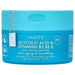 Daily Exfoliating Pads, Glycolic Acid & Vitamins B3, B5, E, Peach, 50 Pads - Picture 1 of 3