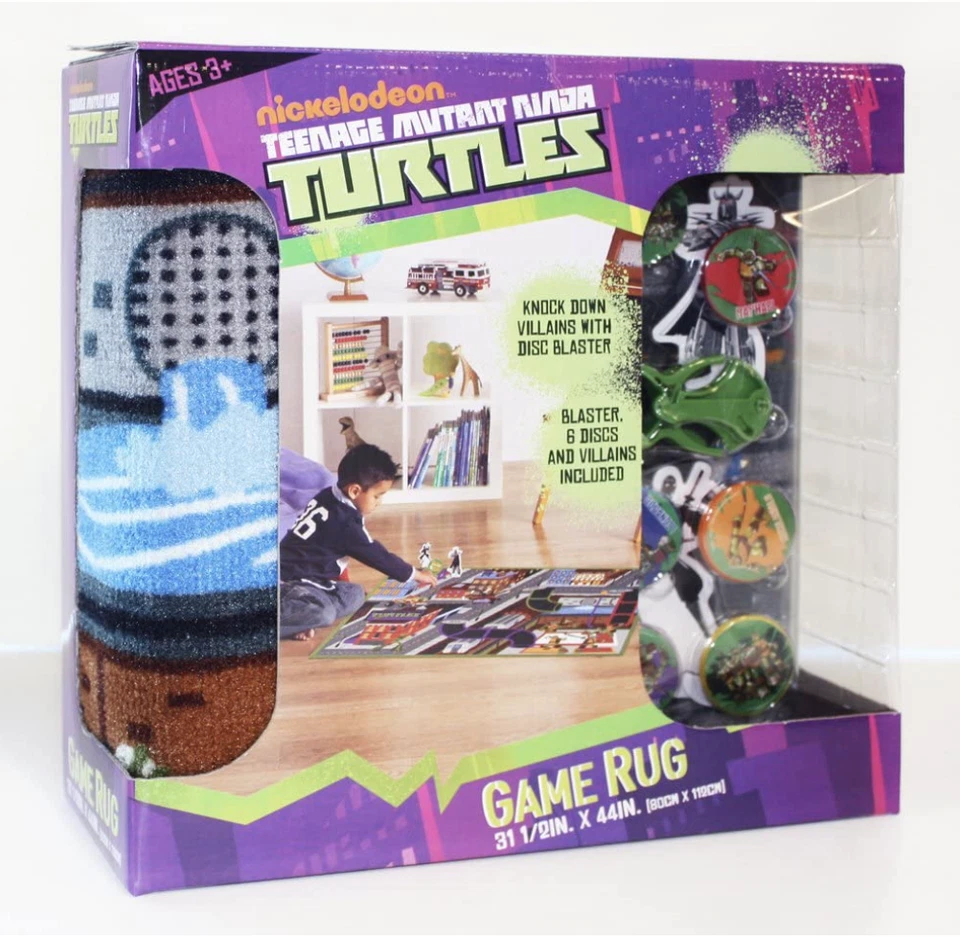 Nickelodeon Toy Teenage Mutant Ninja Turtles Game Rug Boys Play Age 3 31x44