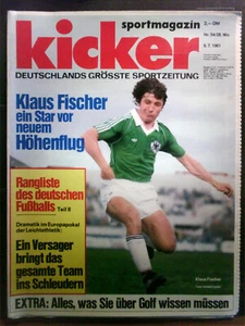 kicker Sportmagazin Nr.: 54   Woche 28 vom 6.7.1981 - Bild 1 von 1