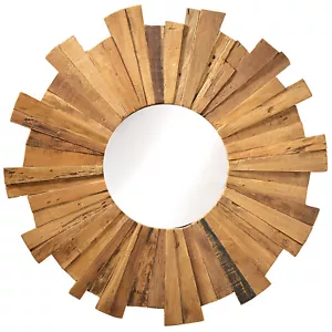 Wandspiegel Simetri Spiegel Holz Rund Badspiegel Dekospiegel Garderobe Recycling - Bild 1 von 6