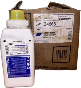 Box mit x9 1L Stokoderm Hautschutz Aqua Sensitive Soft Creme Stoko SCJ - Bild 1 von 2