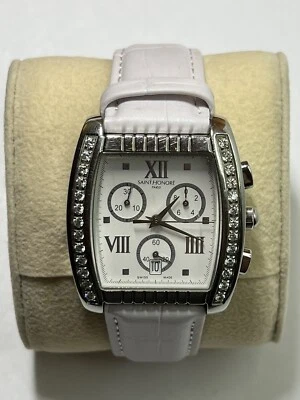 Reloj suizo de cuarzo de cuero blanco para mujer Saint Honoré Depose 855307.1-B03 Foto 1 de 4