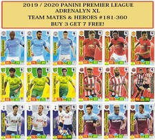 Panini Premier League Adrenalyn XL 2019/20 2020 TEAM MATE & HERO cards #181-360