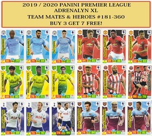 Panini Premier League Adrenalyn XL 2019/20 2020 TEAM MATE & HERO cards #181-360