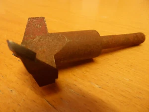 VINTAGE TOOLS EXTRA WIDE DRILL BIT 3.5 cm DIAM APPROX #770 - Picture 1 of 2