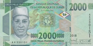 2000 Francs bill note. Guinea 2018 series. 2000 Francs Banknote. single CIR note - Picture 1 of 2
