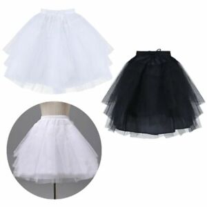 Kids Girls Skirt 3 Layers Net Petticoat Underskirt Flower Wedding Formal Dress