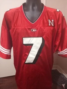 Vintage Nebraska #7 Cornhuskers Fußball Trikot Herren XL genäht rot Kolosseum - Bild 1 von 12