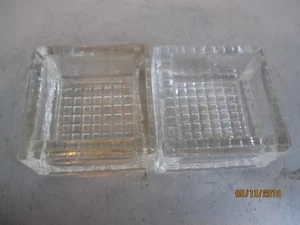 Juego de 2 salinas abiertas cristal cuadrado transparente dip b133 - Imagen 1 de 5