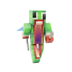 Green Big Mouth Guy Action Figure Toy, 4 Inch Custom Series Figurines, EnderToys - Picture 1 of 5