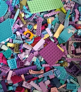 Lego niña bloque placas 500 g lote púrpura rosa Pink Friends R4 - Imagen 1 de 1