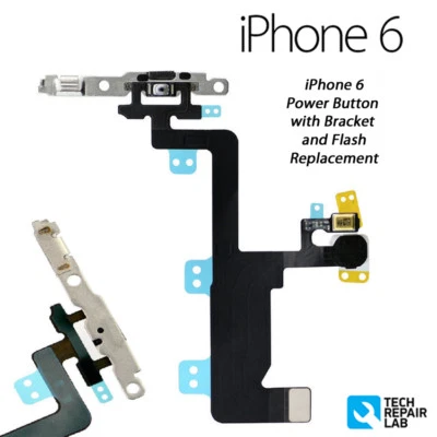 Power Button/Switch & Camera Flash Replacement with Bracket For iPhone 6 - Image 1 of 3