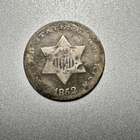 1852   3 CENT SILVER    AFFORDABLE KEY TYPE COIN   #3238 Cover