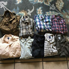 Lot of 9 Men's Gap Casual Button Shirts Long Sleeve Size Medium Stripe Solid 