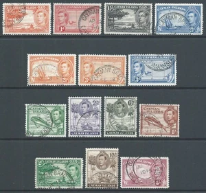 CAYMAN ISLANDS 1938 George VI SG115/26 set of 14 - fine used. Katalog 45£ - Bild 1 von 1