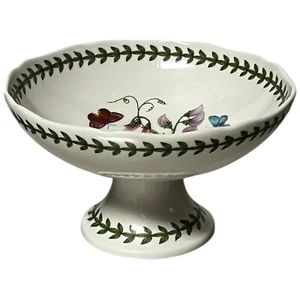Portmeirion Botanic Garden England Footed Stand Or Bowl Sweet Pea 7" Made China - Picture 1 of 7