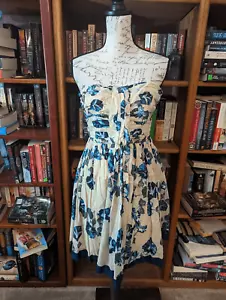 Alberta Ferretti sz 6 strapless floral mini dress nwot - Picture 1 of 7