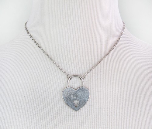 CHROME HEARTS Collana con ciondolo chiusura a cuore cromato regolabile