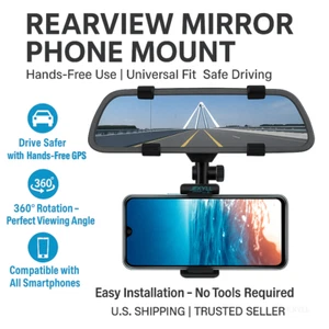 Base Para Poner Sujetar El Telefono En Carro Soporte Porta Celular de Movil GPS - Picture 1 of 11