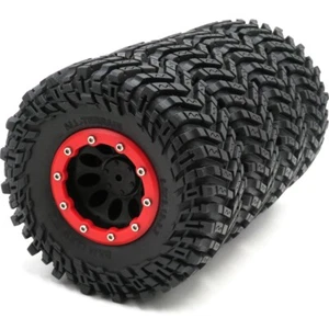 4x RC 2.2 Tire Tyre 127mm & Plastic 2.2 Beadlock Wheels Rim For 1/10 Mud Crawler - Picture 1 of 9