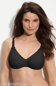 Wacoal BODYSUEDE 85814 Black Nylon Blend Ultra Full Figure Seamless UW Bra - 34C - Picture 1 of 9