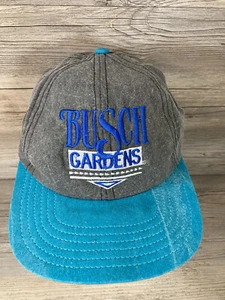 Busch Gardens Williamsburg Va Vintage 80s Snapback Trucker Hat Acid Wash USA - Picture 1 of 8