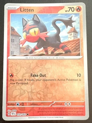 Litten - Reverse Holo Common SV05: Temporal Forces 032/162 NM - Image 1 of 2