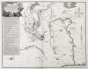 Seneffe Region Wallonne Hainaut Belgique Plan carte map de Fer engraving 1674 - Bild 1 von 1