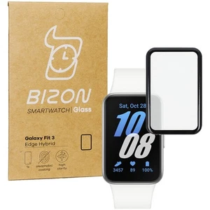 Szkło hybrydowe do Galaxy Fit 3 Bizon czarne szkło ochronne na wyświetlacz szkło hartowane - Zdjęcie 1 z 4