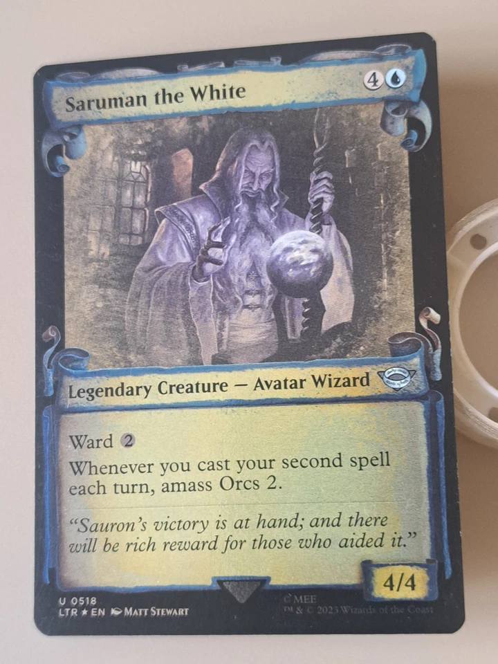 Saruman the White (Showcase Silver Foil) - MTG LTRH Uncommon (NM) - Imagen 1 de 1
