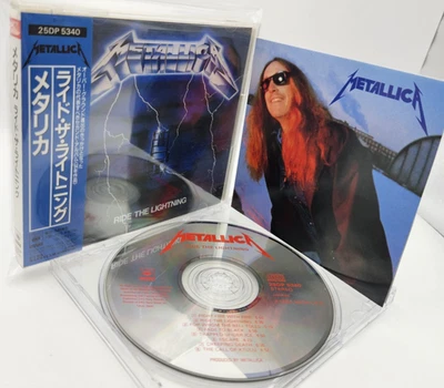 METALLICA Ride The Lightning JAPAN Rare Vintage CD 25DP-5340 w/OBI Poster 1988 Foto 1 de 4