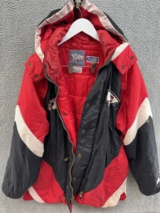 Vintage 90s NFL Lee Sport Red Chiefs Full Zip Puffer Coat Men's Size L POG - Picture 1 of 13
