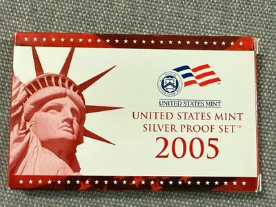 2005 United States Silver Proof Set Mint Original Government Packaging OGP COA - Image 1 of 4