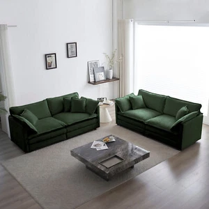 2 - Piece Living Room Set , 2 Pieces Upholstered Loveseat and Couch for Home Off - Picture 1 of 12