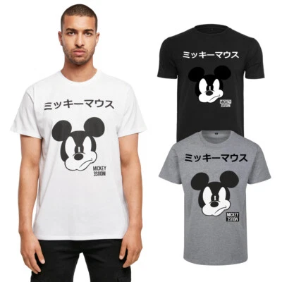 Merchcode Mickey Japonés Camiseta Hombre Jersey de Algodón Estampado Regular - Image 1 of 4