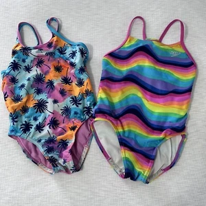SPEEDO Badeanzug Paket Jugend Mädchen Größe XS Mehrfarbig Einteiler Anzug - Bild 1 von 9