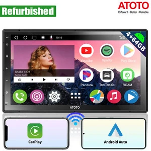ATOTO A6 7" Android Autoradio GPS Navi Doppio DIN 4+64GB Carplay ChatGPT-AI WIFI - Foto 1 di 9