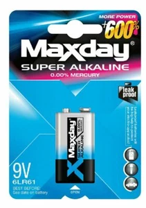 Wholesale to Public 50Pack Maxday 9V Alkaline Battery Batteries Power+600% - Picture 1 of 4
