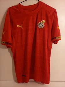 Ghana Mens Football Shirt Medium National Team Away Top 2014 Puma Red  - Picture 1 of 10