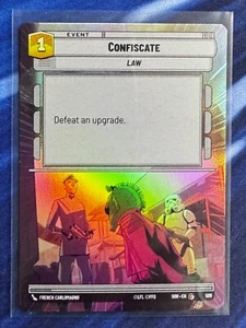 Star Wars Unlimited Spark of Rebellion Confiscate HYPERSPACE FOIL Card - Picture 1 of 2