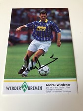 Autograph Card Org. sign. Andree Wiedener SV Werder Bremen 1995 / 1996