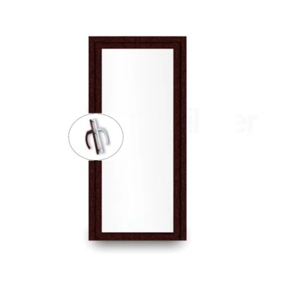 Nebeneingangstür Nebentür Ganzglas innen weiß außen Mahagoni außenöffnend - Bild 1 von 3