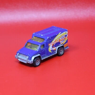 2003 Matchbox #12 2000 Ambulance Slate Blue MB Hero City Hospital 1:64 Loose - Image 1 of 4