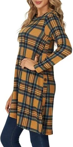 KORSIS Women's XL T Shirt Tunic Top / Dress Long Sleeve Round Neck Soft Cozy - Picture 1 of 11
