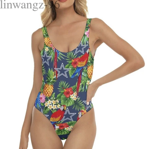 Dallas Cowboys Womens One Piece Swimsuit Hawaiian Bikini Bathing Wear Gift S-7XL Cover