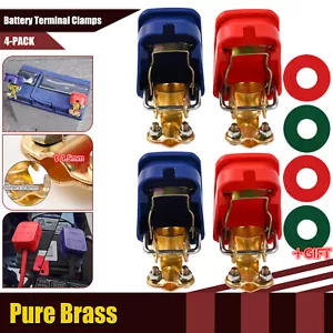 4Pcs 12V Car Quick Release Battery Disconnect Terminals Clamps Connectors Part - Picture 1 of 10