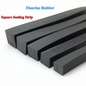 Caucho fluorrado cuerda cuadrada goma flúor junta de sellado sólido negro - Imagen 1 de 7