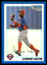 2010 Bowman Chrome Prospects Blue Refractors #BCP53 Leandro Castro /250